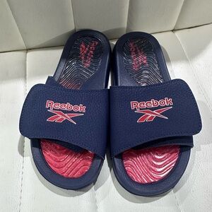 Reebok Kids Blue Logo Sandals - Size 2